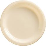 Vanilla Cream Plastic Dinner Plates, 10.25in, 50ct