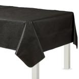 Black Flannel-Backed Vinyl Tablecloth, 54in x 108in