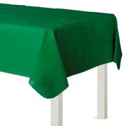 Festive Green Flannel-Backed Vinyl Tablecloth