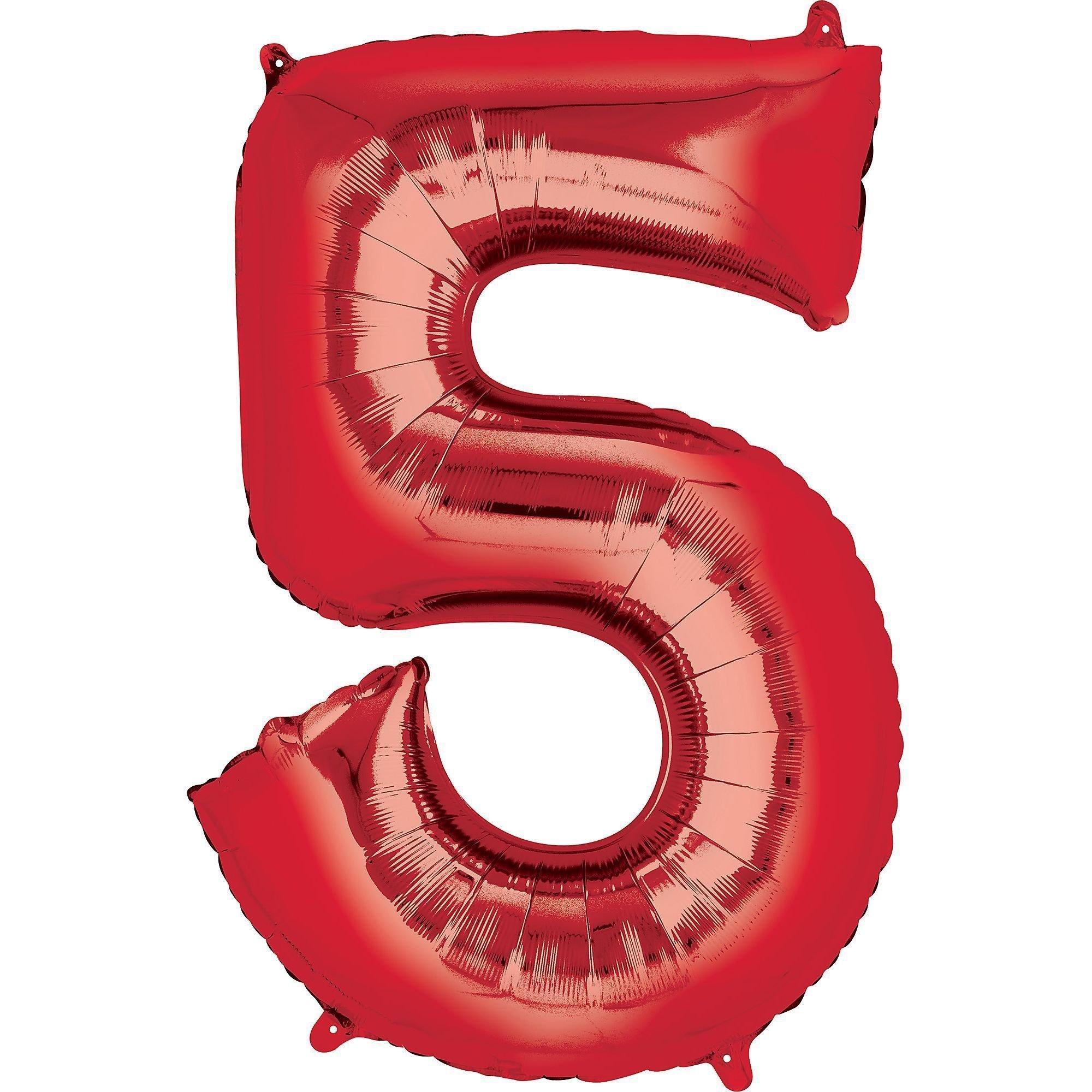 34in Red Number Balloon (5)