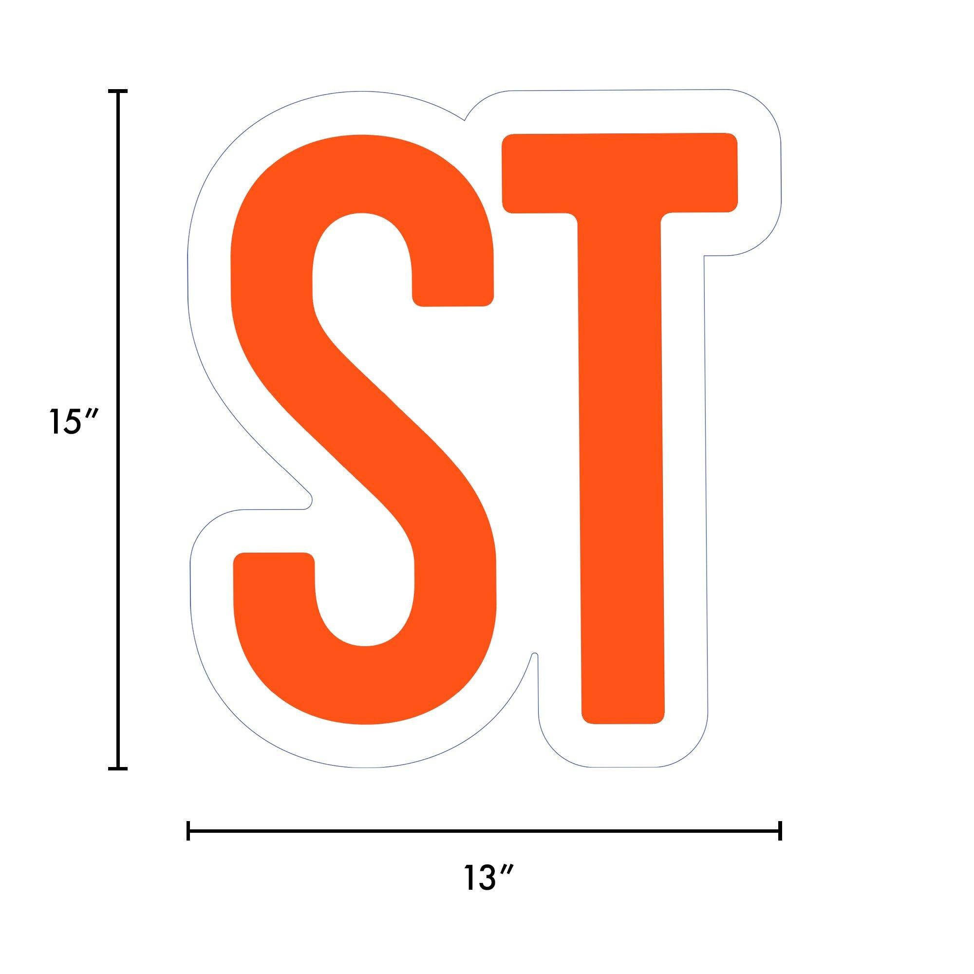 Orange Ordinal Indicator (ST) Corrugated Plastic Yard Sign, 15in ...