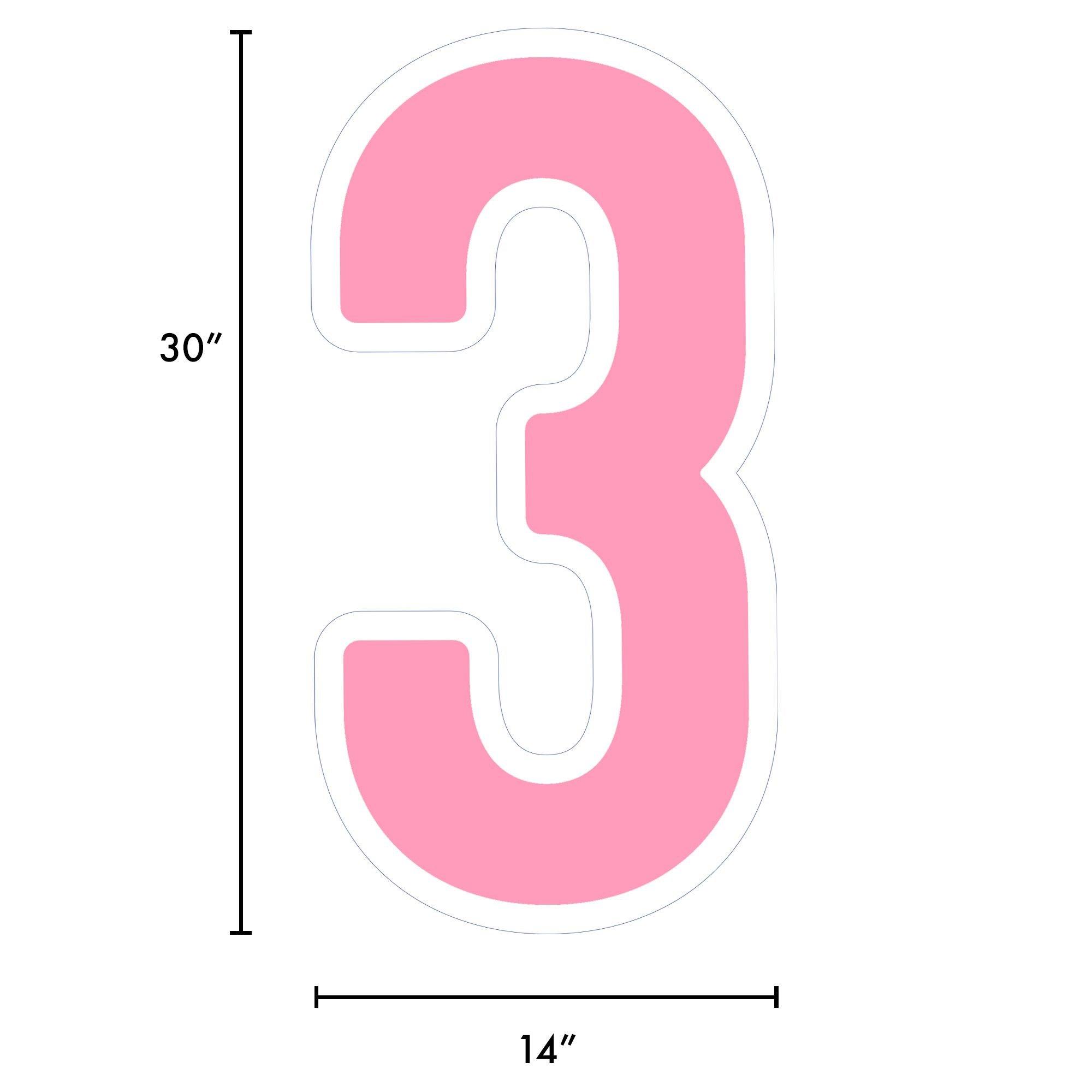 number 14 pink