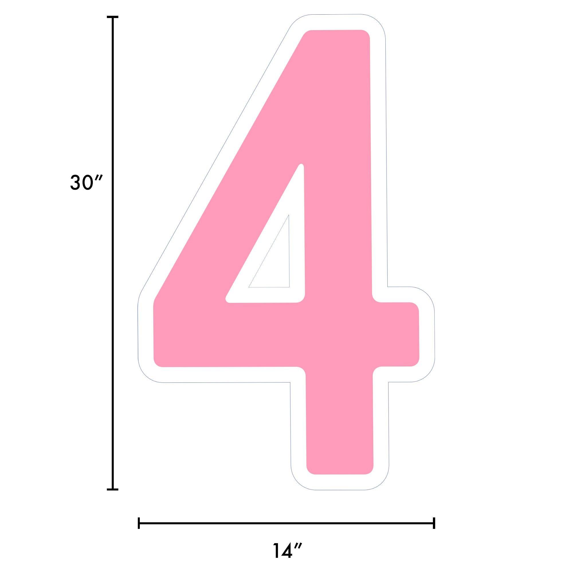 number 14 pink