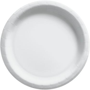 10 Round Paper Plates, Frosty White