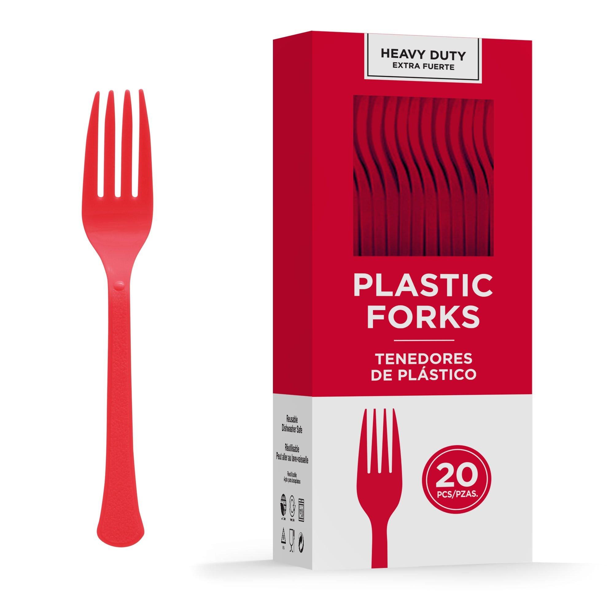 Amscan Red Plastic Forks