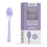 Lavender Heavy-Duty Plastic Spoons, 20ct
