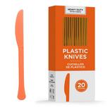 Orange Heavy-Duty Plastic Knives, 20ct