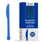 Royal Blue Heavy-Duty Plastic Knives, 20ct