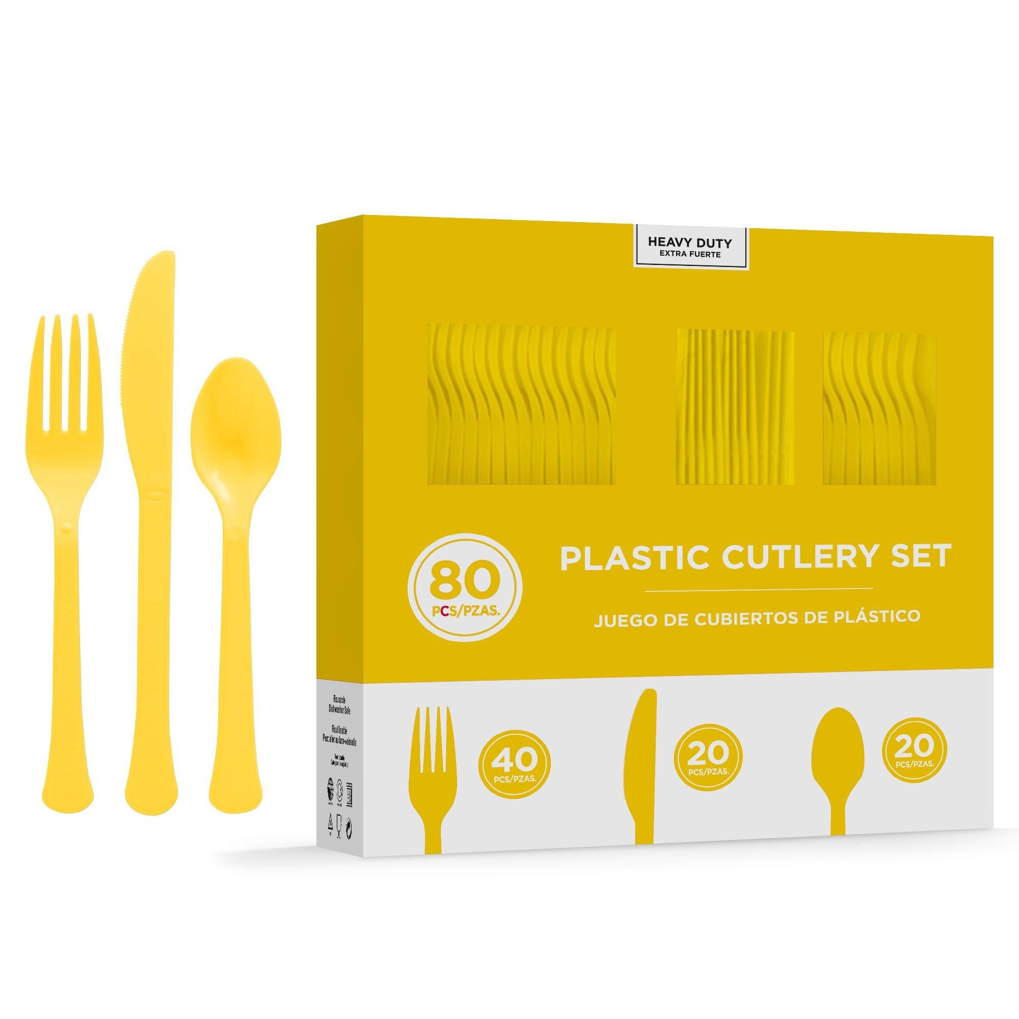 Heavy-Duty Plastic Cutlery Set