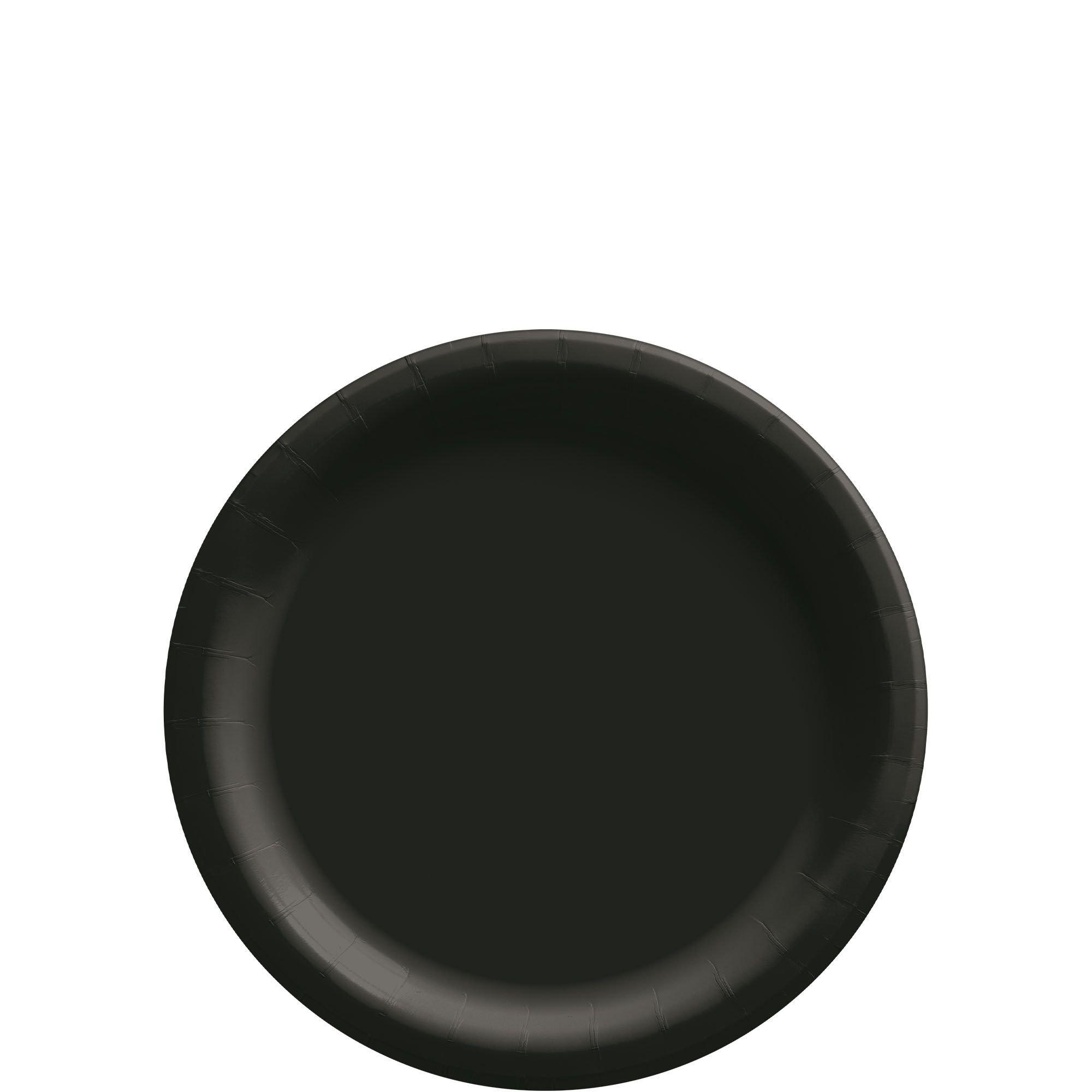 Black Extra Sturdy Paper Dessert Plates, 6.75in, 50ct Black | Party
