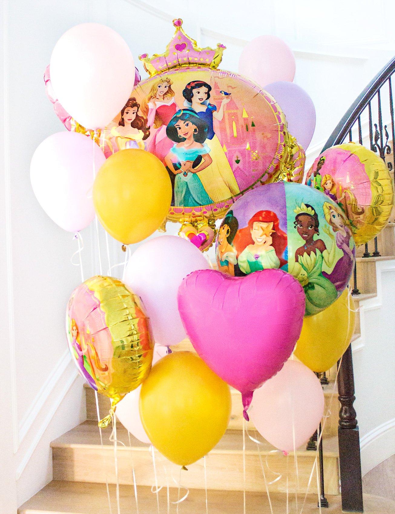 Decoracion con tematica de Princesas Idea #1./Princess theme balloon  decoration/BALLON garland DIY.i 