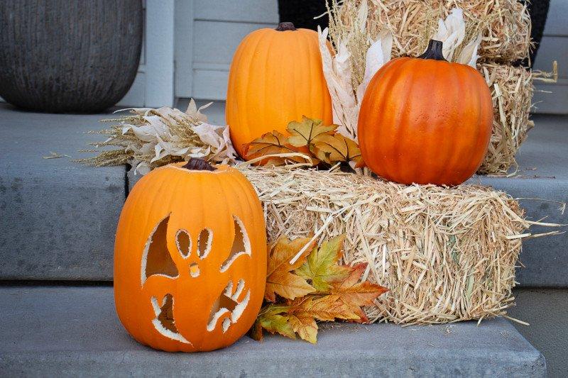 faux pumpkin carving