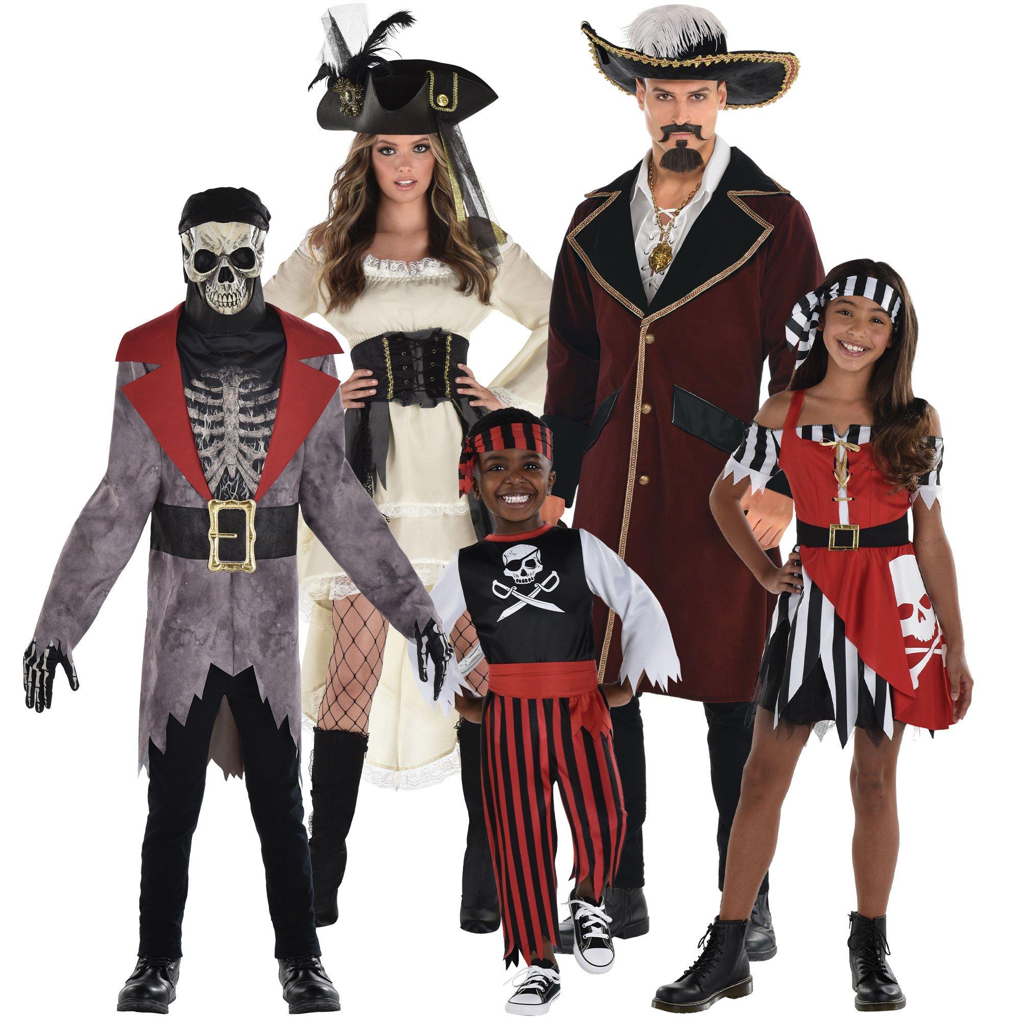 Budget Pirate Costume for Men | Adult | Mens | Black/Yellow/White | XL | Fun Costumes