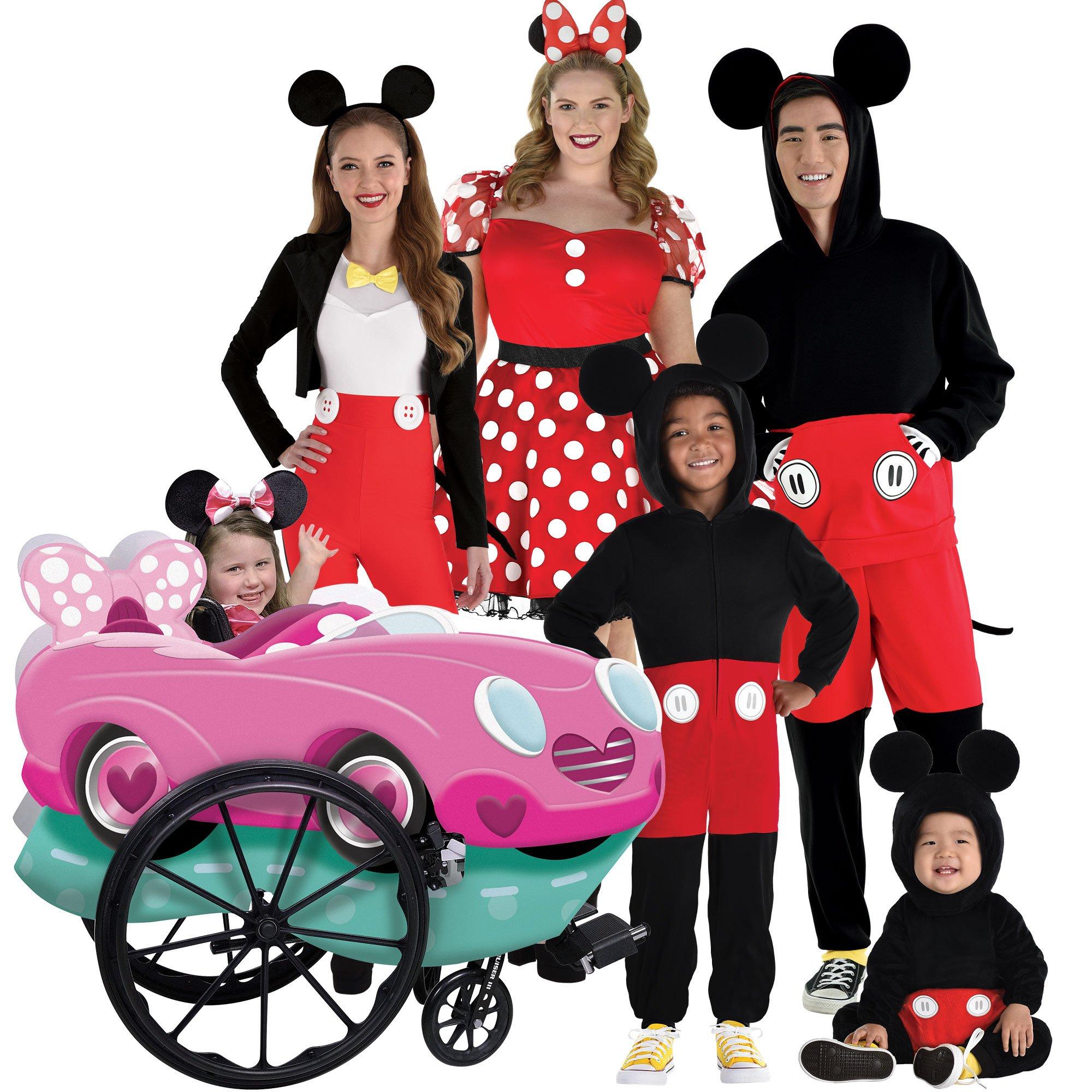 Classic Mascot Costume Compatible with Mickey and Minnie Mouse Adult Size  for Men & Women Birthday Party