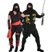 Adult Ninja Couples Costumes Plus Size