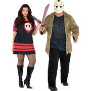 Adult Friday the 13th Couples Costumes Plus Size