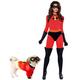 Adult Mrs. Incredible & Incredibles Doggy & Me Costumes - The Incredibles