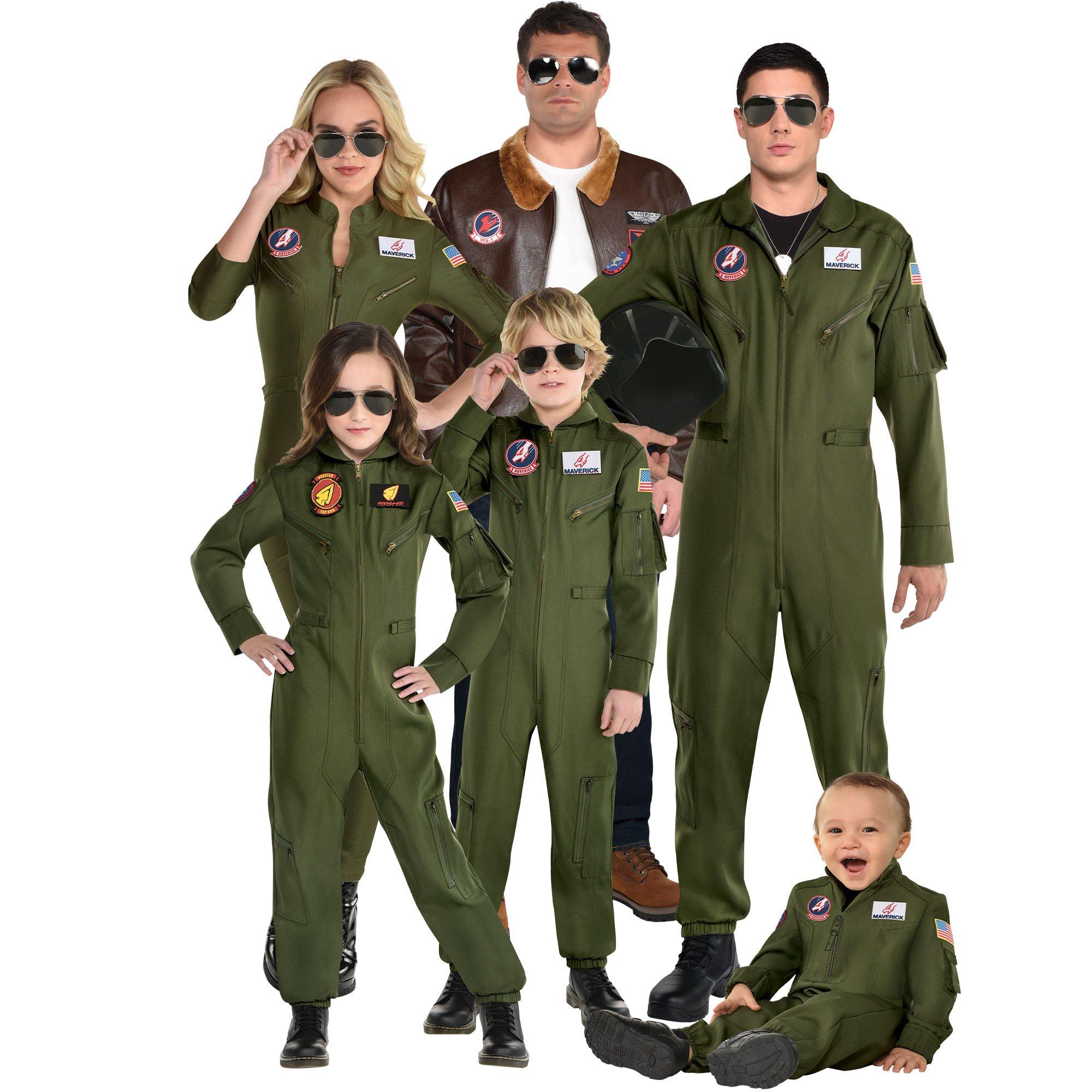 Party City Top Gun: Maverick Flight Costume for Women, Halloween, Olive  Green, Large (10-12), Catsuit with Zipper