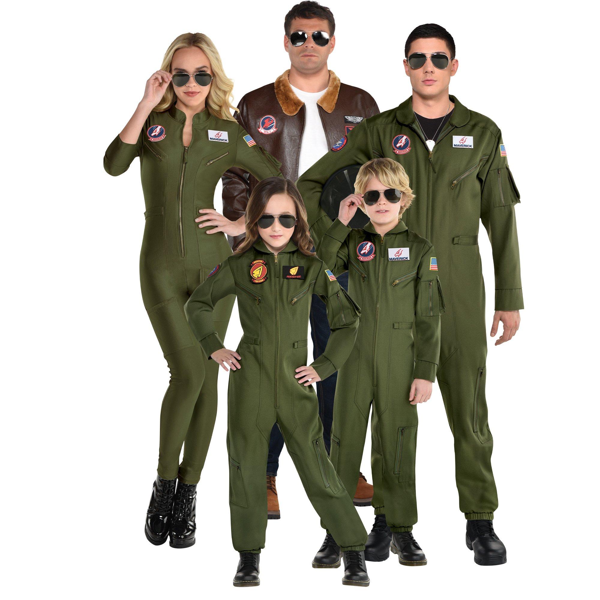 Top Gun Mens Flight Suit Costume, Mens Top Gun Halloween Costume –