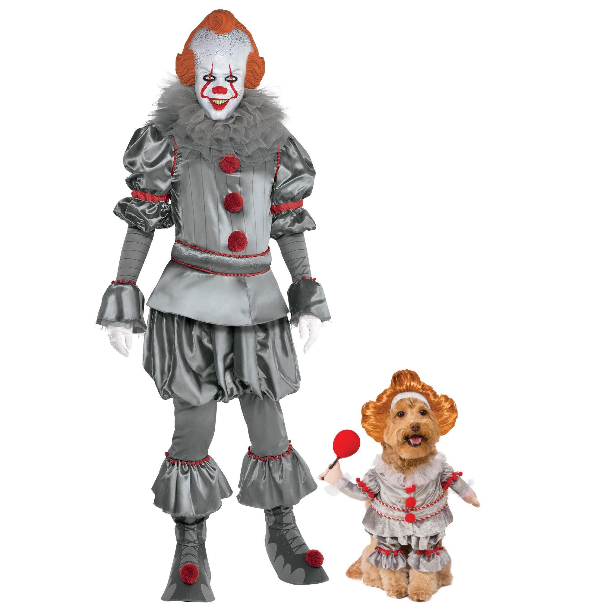 Adult Tattered Pennywise & Walking Pennywise Doggy & Me Costumes - It