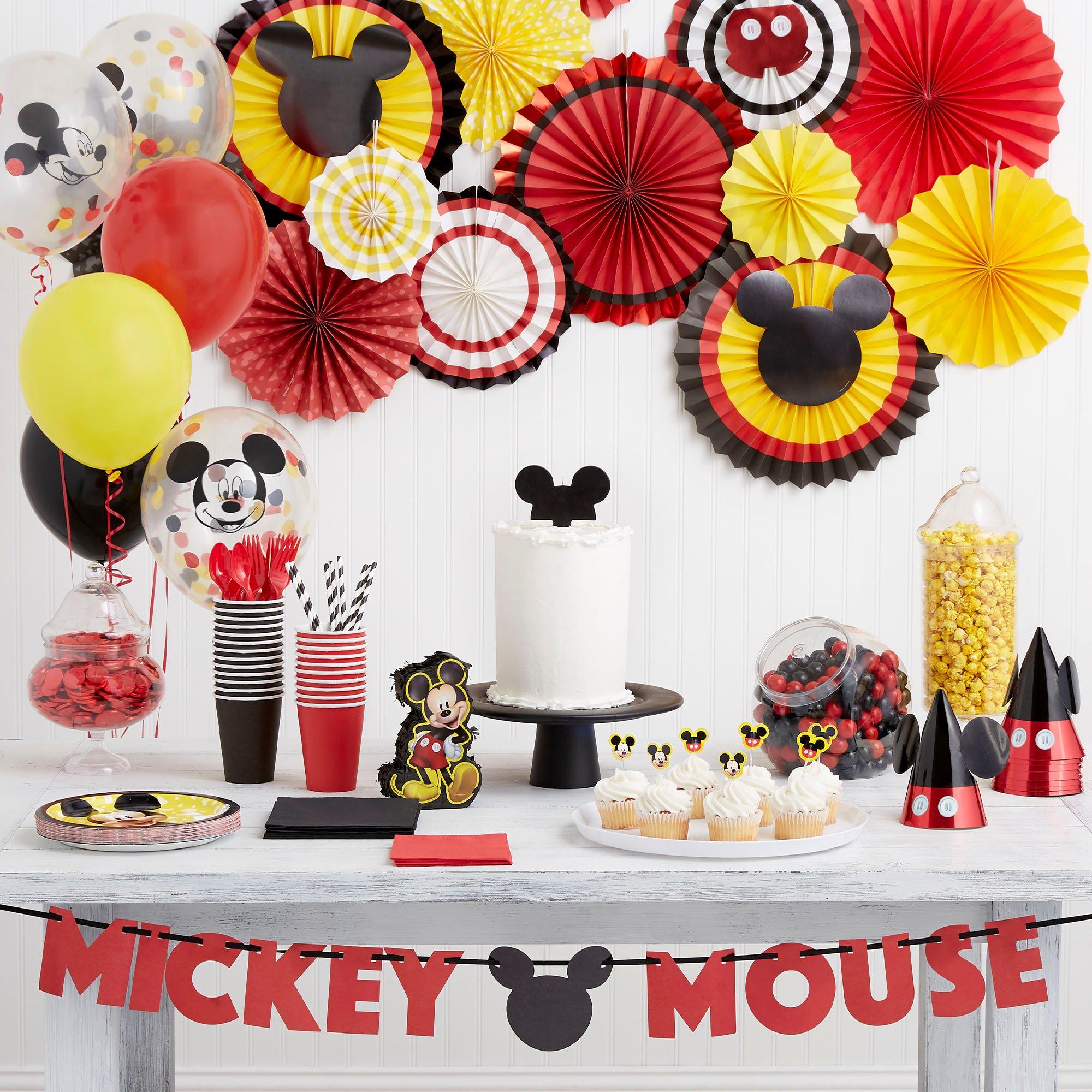 Mickey Mouse Birthday Party Supplies,Mickey Mouse Party Supplies,Mickey  Mouse Birthday Decorations Kit,for Mickey Theme Party Baby Birthday Party  Mickey Mouse Theme Party Supplies (Red)