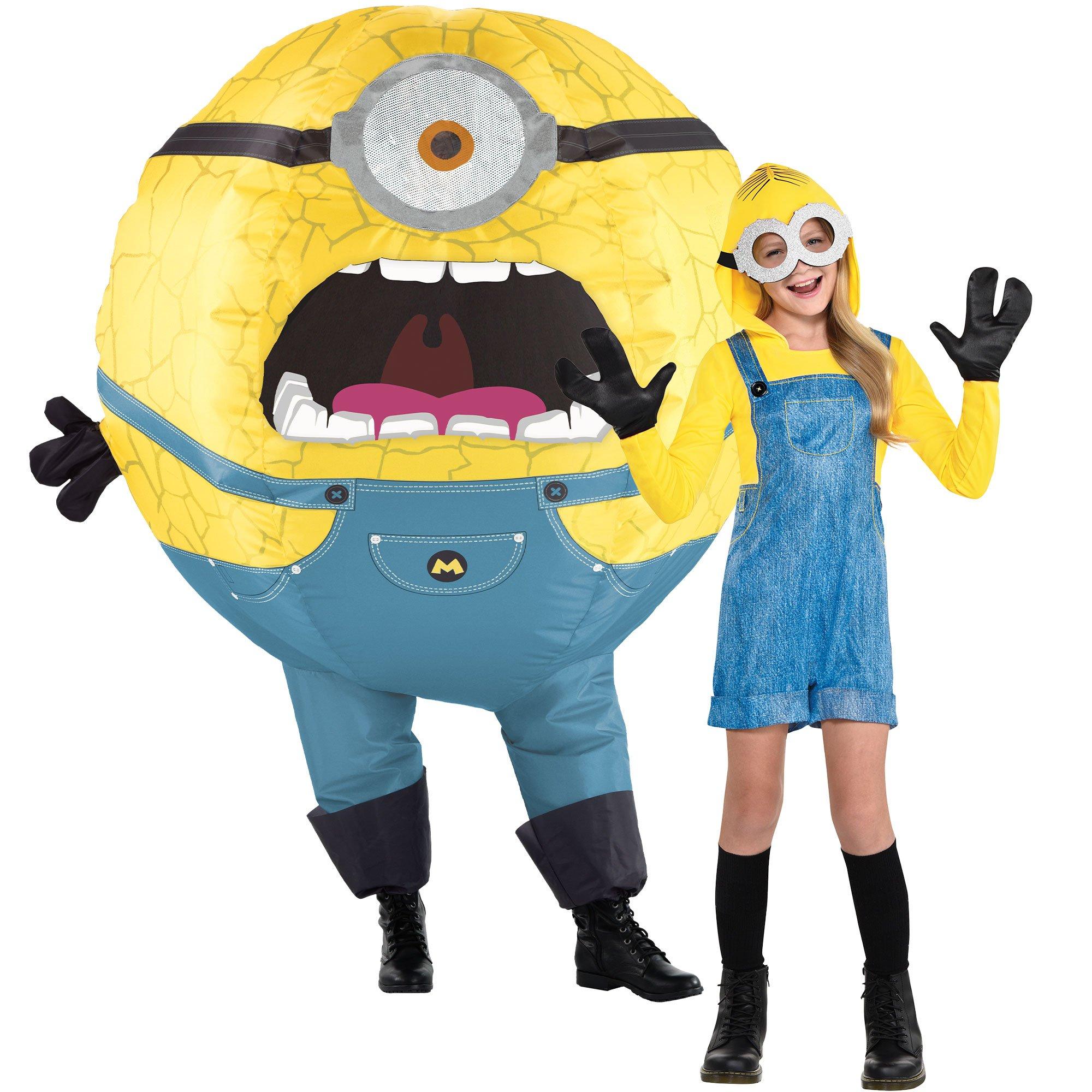 Party City Minion Halloween Costume for Boys, Minions: The Rise of Gru,  Jumpsuit, Hood, Goggles, Gloves