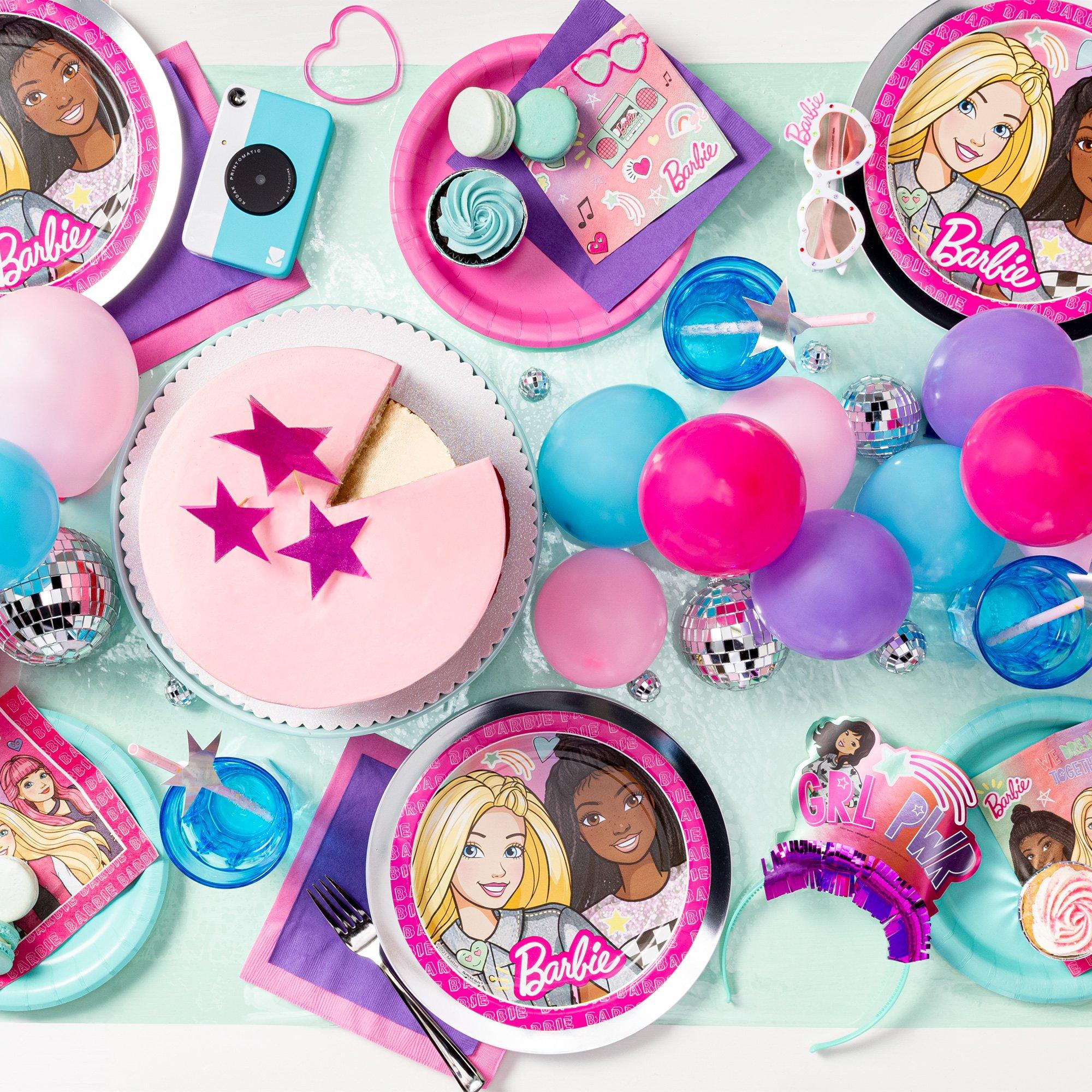 Barbie balloon circle backdrop  Decoraciones de fiesta de barbie