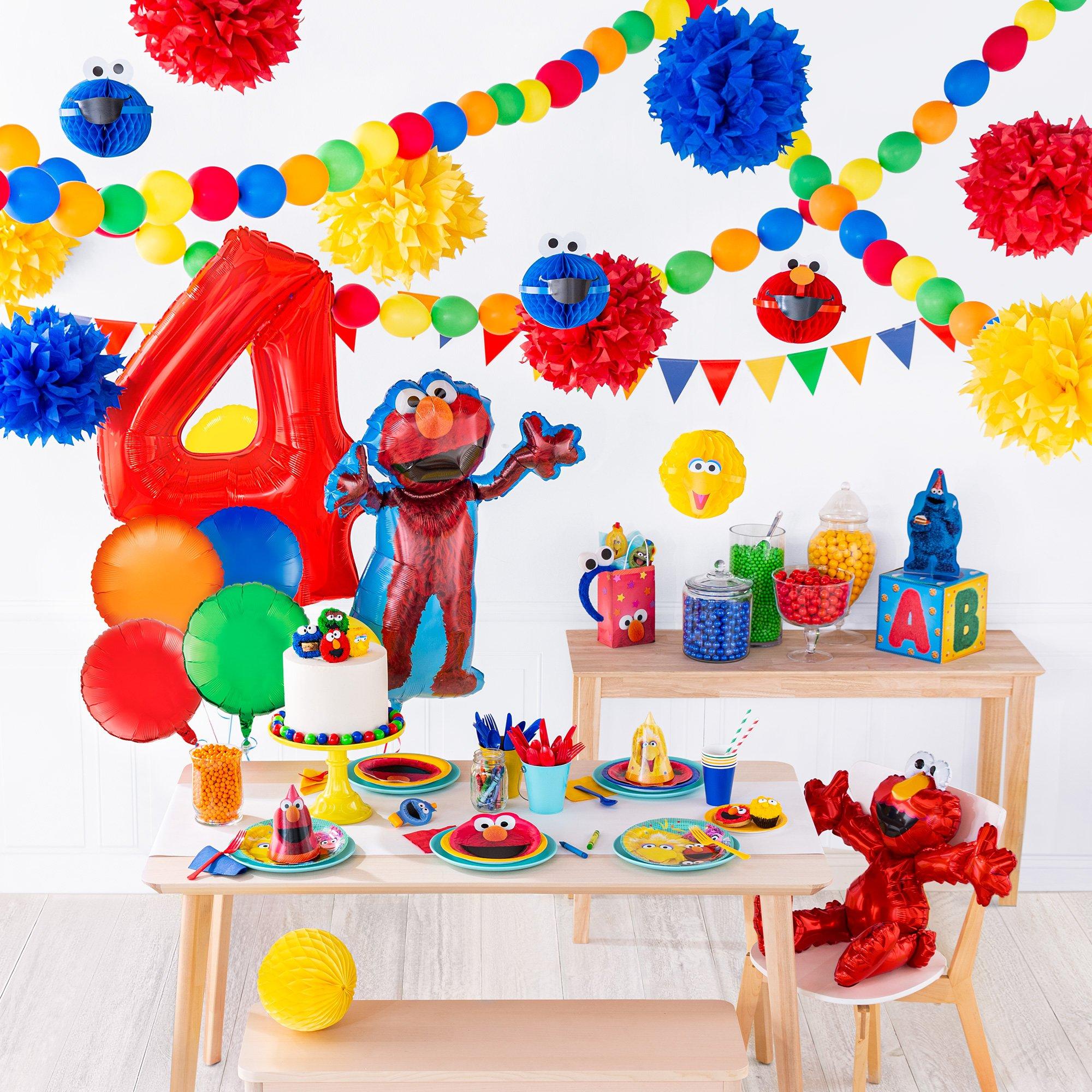 Sesame Street Cookie Monster Five Piece Balloon Bouquet Bundle Set  Birthdays kids boys girls sesame street decorations cookie monster  decoration foil helium