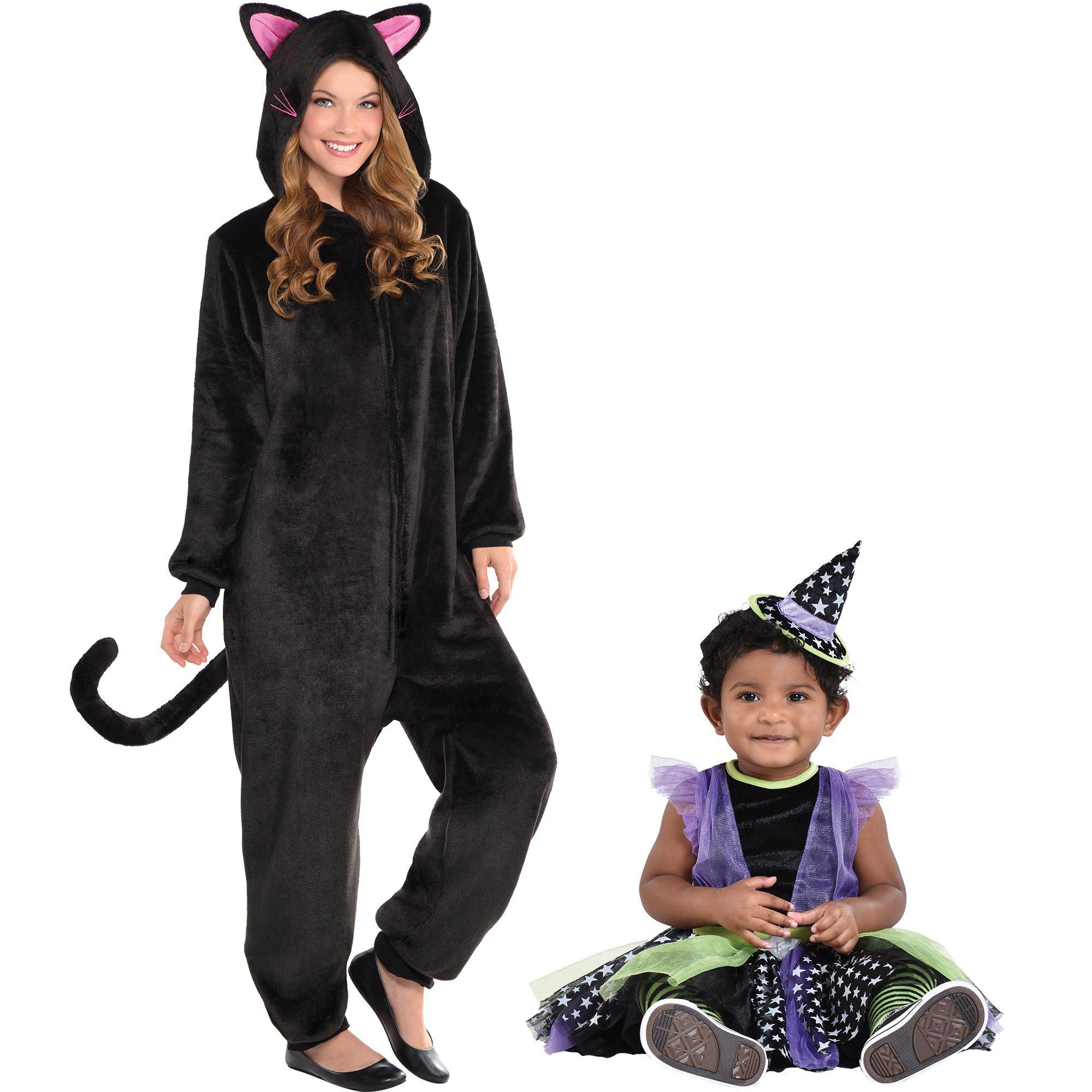 Witch & Black Cat Mommy & Me Family Costumes