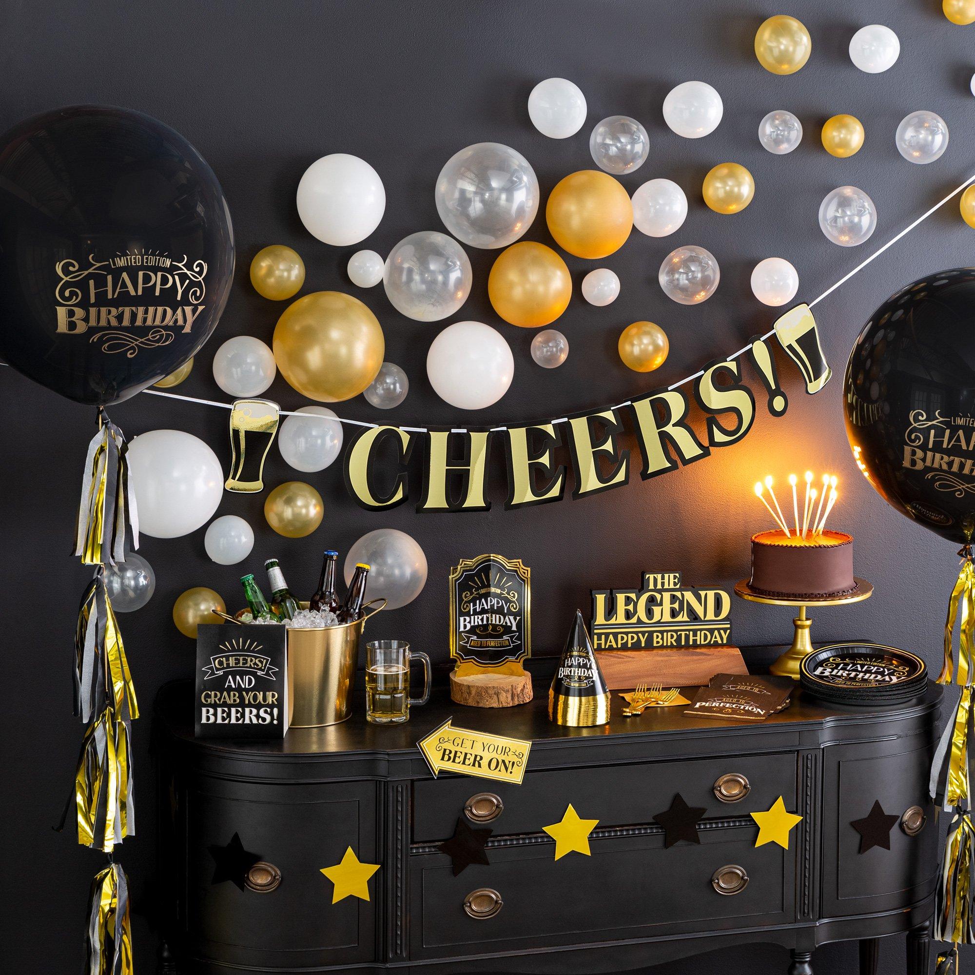 Party City New Orleans Saints Super Party Supplies for 36 Guests, Include Plates, Napkins, Table Covers Balloons