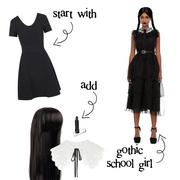 DIY Gothic Schoolgirl Costume