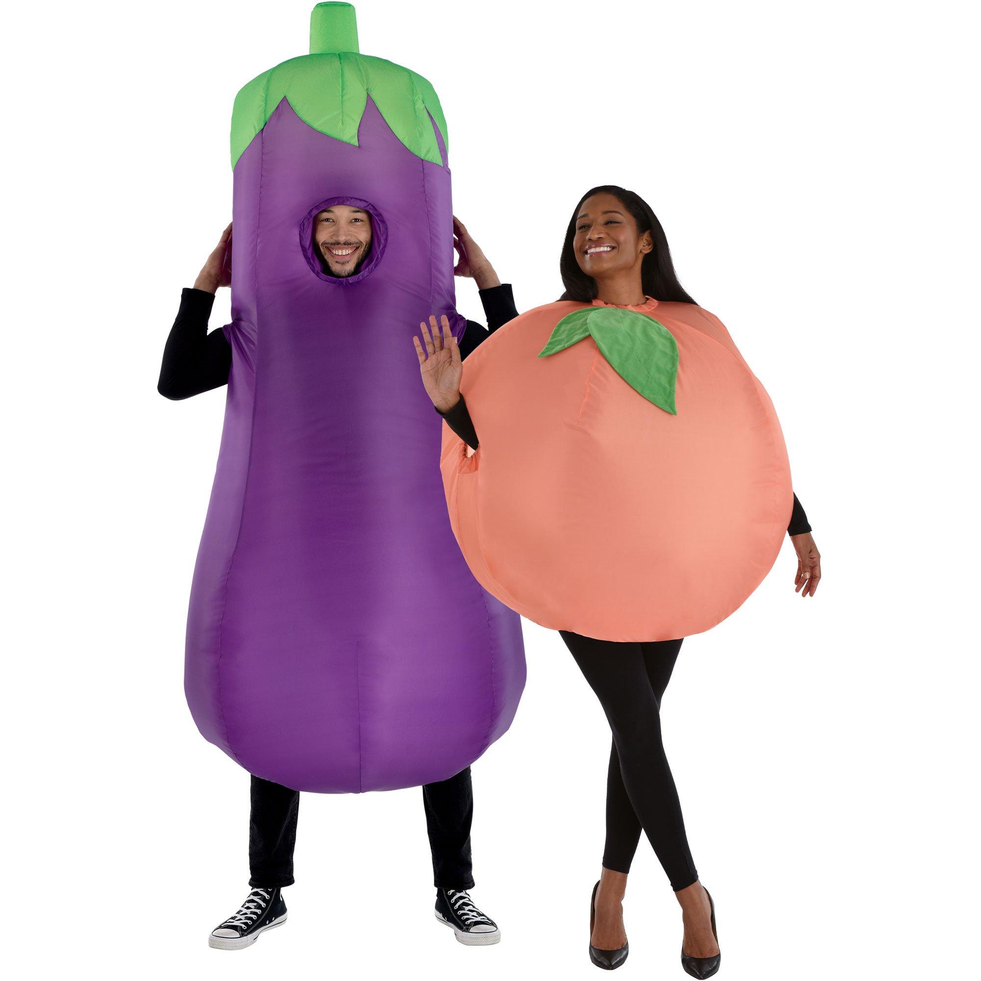 Eggplant & Peach Couples Costumes