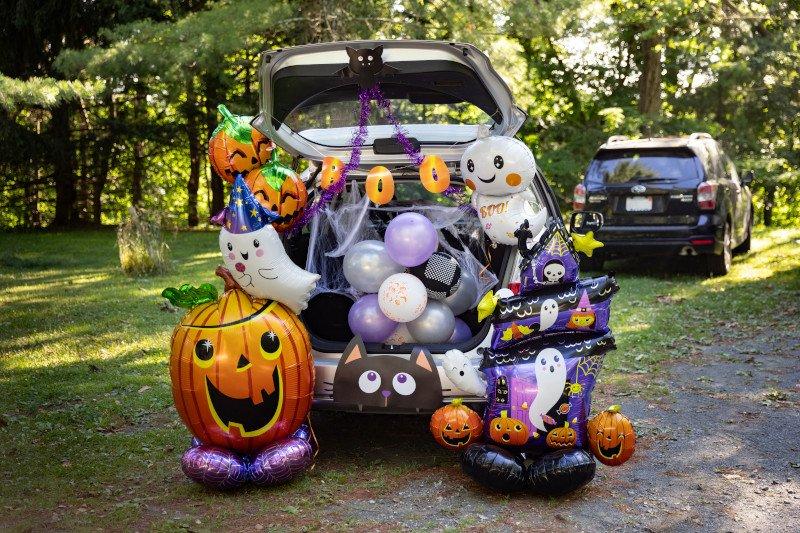 Spooky friends Halloween themed trunk-or-treat decorations