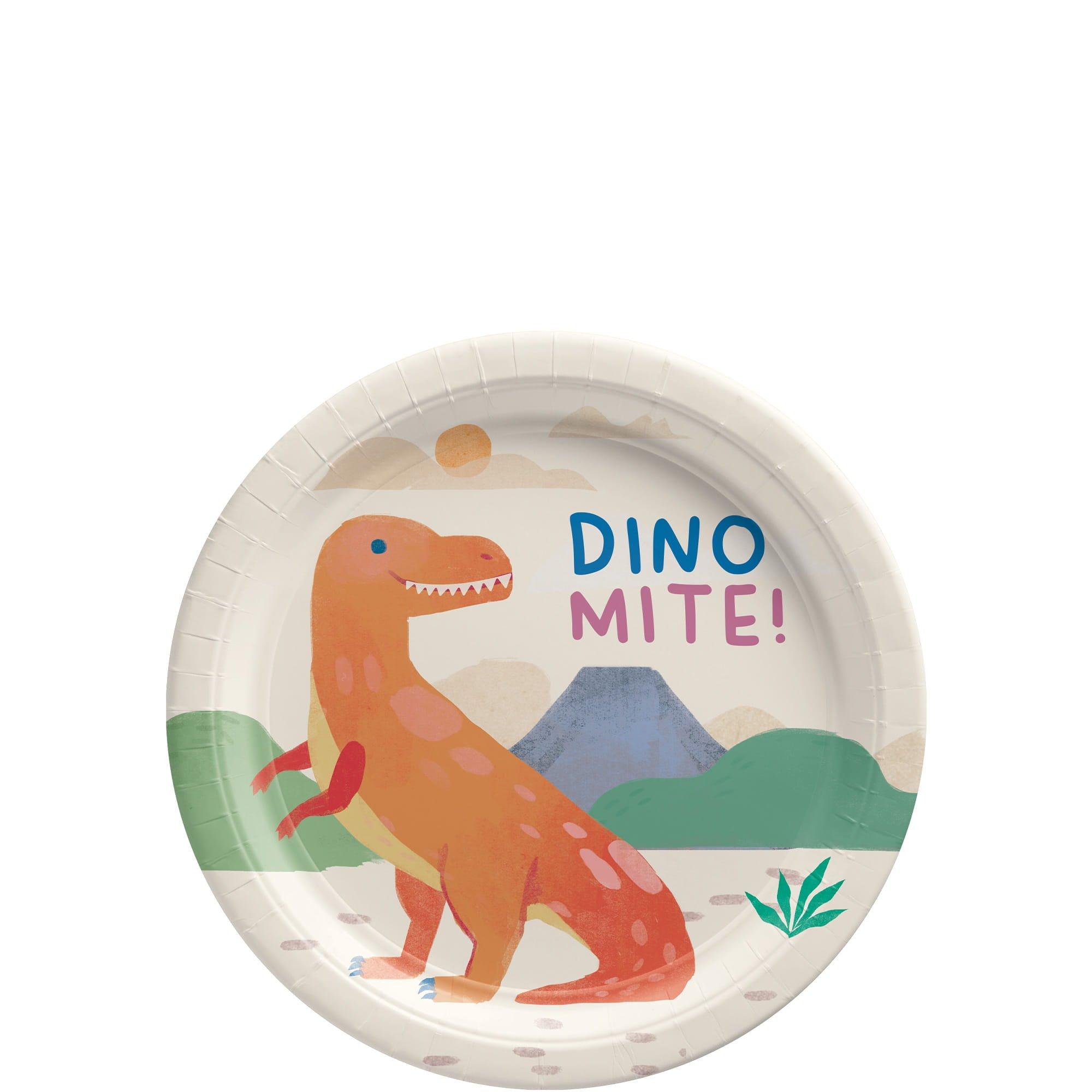 Diggin Dinos Paper Dessert Plate, 8ct
