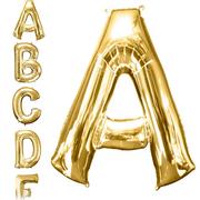 34in Gold Letter A-Z Balloons