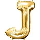 34in Gold Letter Balloon (J)