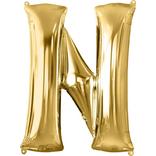 34in Gold Letter Balloon (N)