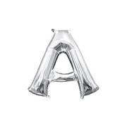 13in Air-Filled Silver Letter A-Z Balloons