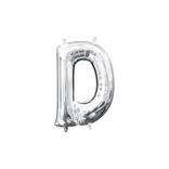 13in Air-Filled Silver Letter Balloon (D)