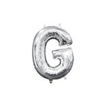 13in Air-Filled Silver Letter Balloon (G)