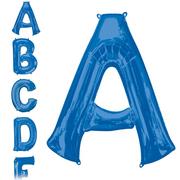 34in Blue Letter A-Z Balloons