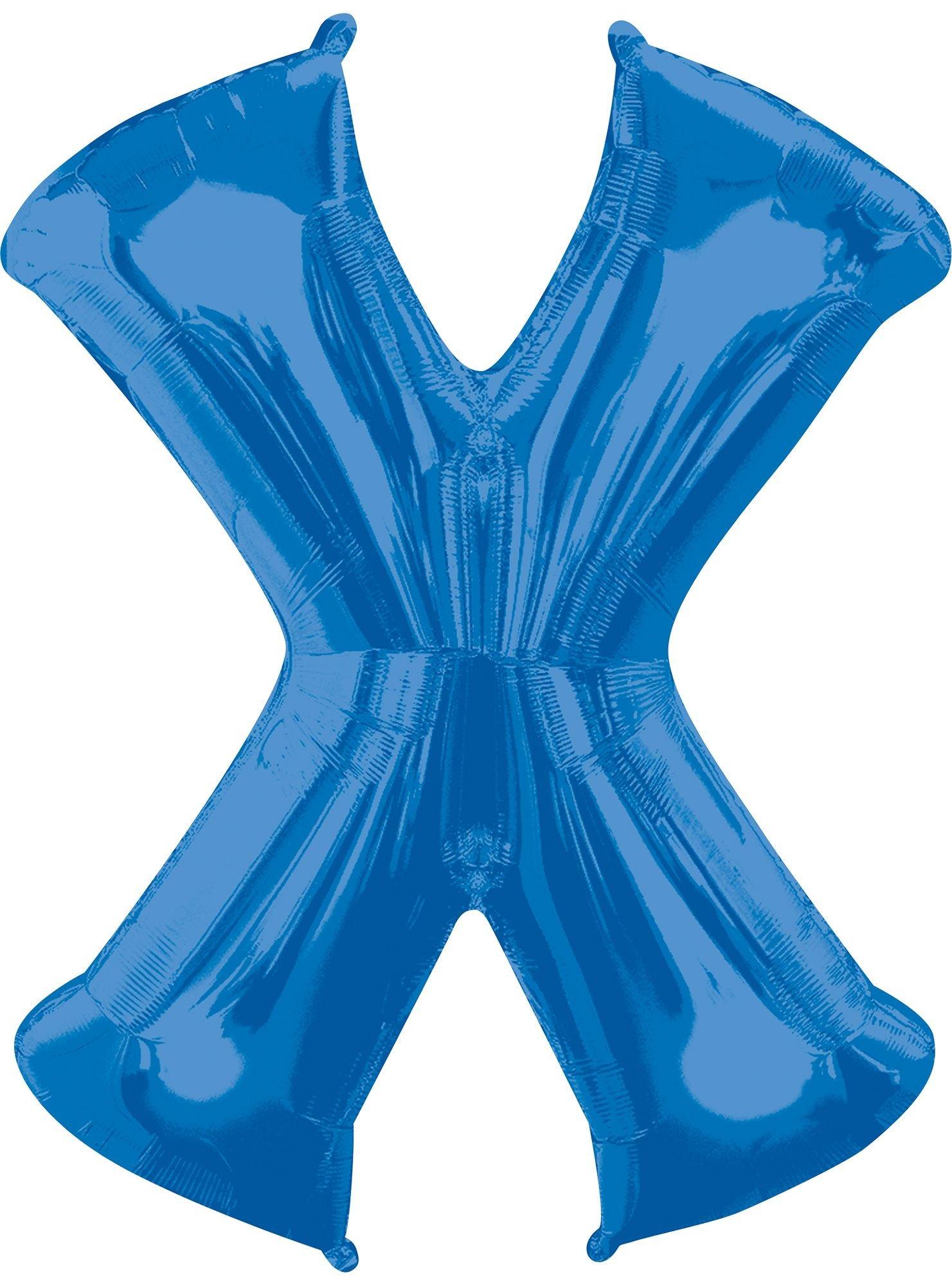 34in Blue Letter X Balloon | Party City