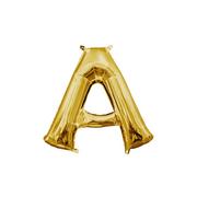 13in Air-Filled Gold Letter A-Z Balloons