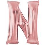 34in Rose Gold Letter Balloon (N)