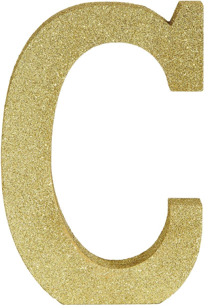 Party City Glitter Gold One MDF Sign Set, 9in Letters Birthday Party Supplies
