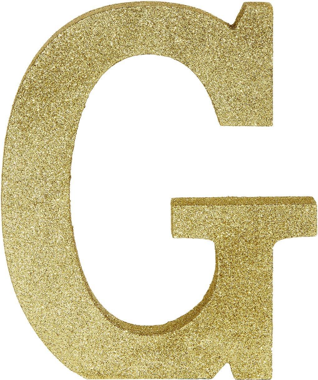 Glitter Gold Number 1 Sign 4 1/2in x 9in