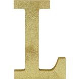 Glitter Gold Letter L Sign