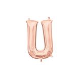 13in Air-Filled Rose Gold Letter Balloon (U)
