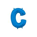 13in Air-Filled Blue Letter Balloon (C)