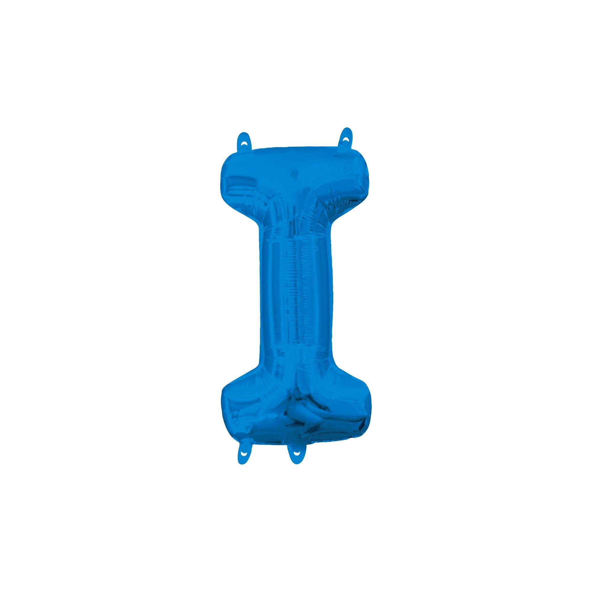 13in Air-Filled Blue Letter Balloon (I)